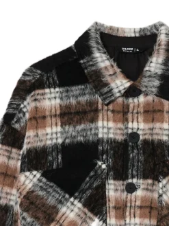 Cropp Koszule*Kraciasta koszula z miękkim wykończeniem czarny