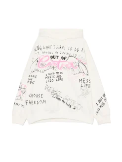 Cropp Unisex|Unisex*Kremowa bluza oversize z nadrukiem UNISEX kremowy