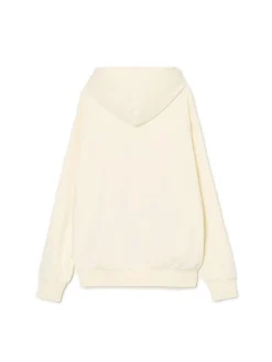 Cropp Bluzy*Kremowa bluza z kapturem i nadrukiem kremowy