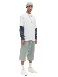 Cropp Koszulki*Kremowa gładka koszulka kremowy