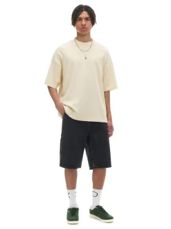 Cropp Koszulki*Kremowa koszulka basic kremowy