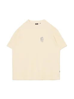 Cropp Koszulki*Kremowa koszulka z naszywką kremowy