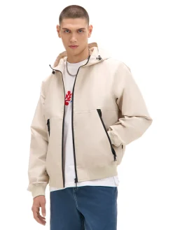 Cropp Kurtki, Płaszcze*Kremowa kurtka z kapturem kremowy