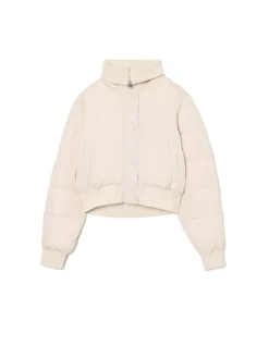 Cropp Kurtki, Płaszcze*Kremowa pikowana kurtka bomber kremowy