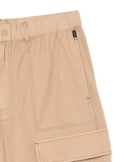 Cropp Spodnie*Kremowe spodnie cargo o luźnym kroju beżowy