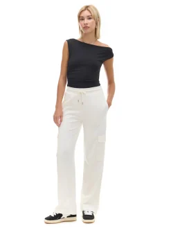 Cropp Spodnie*Kremowe spodnie dresowe kremowy