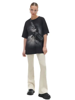 Cropp Spodnie*Kremowe spodnie flare kremowy