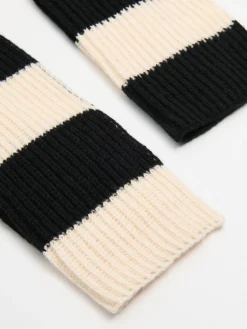 Cropp Szaliki*Kremowo-czarny szalik kremowy