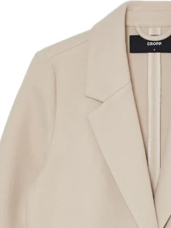 Cropp Kurtki, Płaszcze*długi płaszcz kremowy