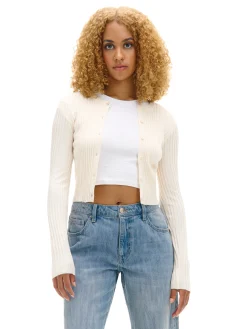 Cropp Swetry*kardigan z guzikami kremowy