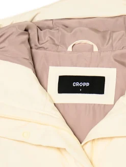 Cropp Kurtki, Płaszcze*pikowany płaszcz z kapturem kremowy