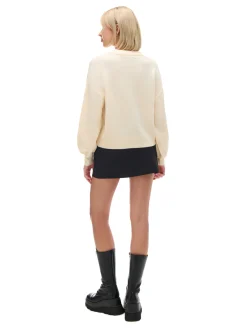 Cropp Swetry*sweter ze wstążką kremowy