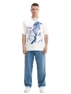 Cropp Koszulki*t-shirt Tupac kremowy