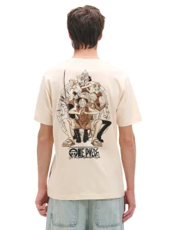 Cropp Koszulki*T-shirt z nadrukiem One Piece kremowy