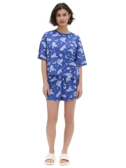 Cropp Piżamy*Krótka dwuczęściowa piżama ze Stitchem niebieski