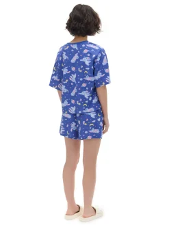 Cropp Piżamy*Krótka dwuczęściowa piżama ze Stitchem niebieski