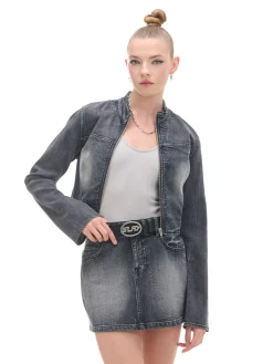 Cropp Kurtki, Płaszcze|Sety*Krótka jeansowa kurtka czarny