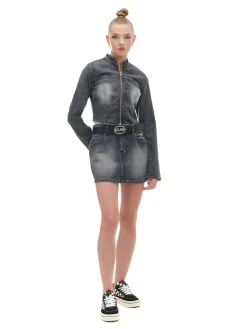 Cropp Kurtki, Płaszcze|Sety*Krótka jeansowa kurtka czarny