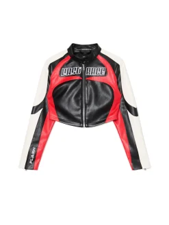 Cropp Kurtki, Płaszcze*Krótka kurtka w stylu racing czerwony