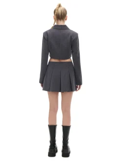 Cropp Kurtki, Płaszcze|Sety*Krótka marynarka w paski szary