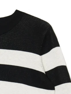 Cropp Swetry*Krótki sweter w paski czarny
