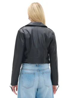 Cropp Kurtki, Płaszcze*Kurtka biker z imitacji skóry czarny
