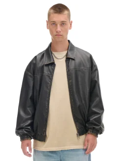 Cropp Kurtki, Płaszcze*Kurtka bomber w stylu vintage brązowy