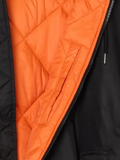 Cropp Kurtki Zimowe|Kurtki, Płaszcze*Kurtka bomberka z dzianinowym kapturem czarny