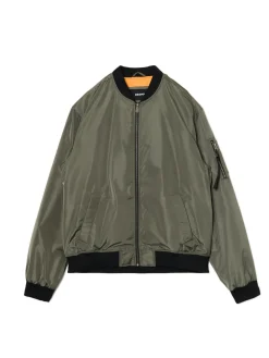 Cropp Kurtki, Płaszcze*Kurtka bomberka z kieszenią na rękawie zielony