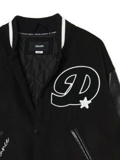 Cropp Kurtki, Płaszcze*Kurtka bomberka ze skórzanymi rękawami czarny