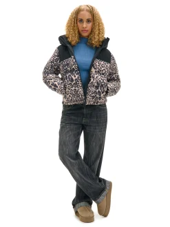 Cropp Kurtki, Płaszcze*Kurtka puffer w panterkę wielobarwny