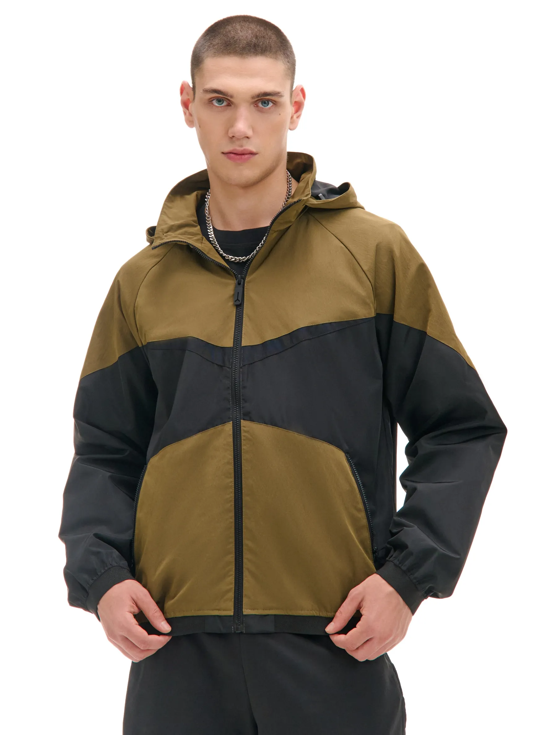 Cropp Kurtki, Płaszcze*Kurtka z chowanym kapturem zielony