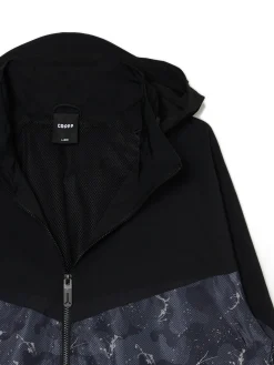 Cropp Kurtki, Płaszcze*Kurtka z chowanym kapturem i nadrukiem czarny
