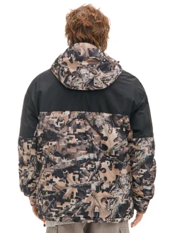 Cropp Kurtki Zimowe|Kurtki, Płaszcze*Kurtka z kapturem z jesiennym motywem beżowy