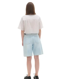 Cropp Koszule, Bluzki*Luźna kremowa koszula crop kremowy