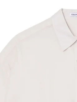 Cropp Koszule, Bluzki*Luźna kremowa koszula crop kremowy