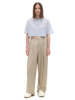 Cropp Koszule, Bluzki*Luźna niebieska koszula crop błękitny