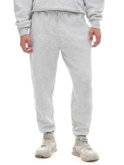 Cropp Spodnie|Sety*Melanżowe dresowe joggery regular jasnyszary