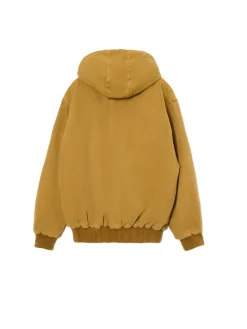 Cropp Kurtki Zimowe|Kurtki, Płaszcze*Miodowa kurtka bomber z kapturem żółty