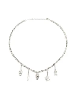 Cropp Biżuteria*Naszyjnik z zawieszkami srebrny