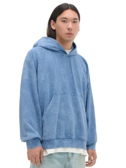 Cropp Bluzy|Unisex*Niebieska bluza oversize z kapturem UNISEX niebieski