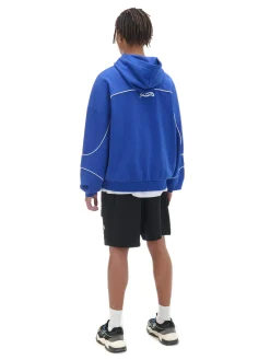 Cropp Bluzy*Niebieska bluza z kapturem Baltic Games niebieski