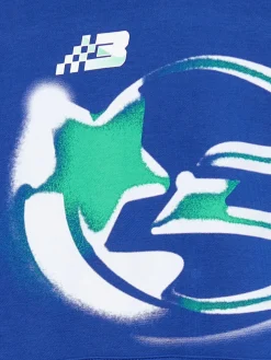 Cropp Bluzy*Niebieska bluza z kapturem Baltic Games niebieski