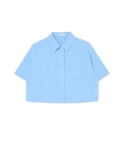 Cropp Koszule, Bluzki*Niebieska koszula w retro stylu błękitny