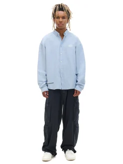 Cropp Koszule*Niebieska koszula z ozdobnym wykończeniem niebieski