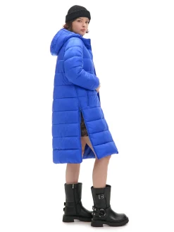 Cropp Kurtki, Płaszcze*płaszcz puffer z kapturem niebieski