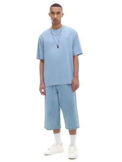 Cropp Koszulki*Niebieski T-shirt comfort błękitny