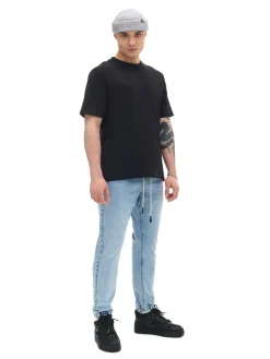 Cropp Jeansy*e jeansowe joggery niebieski