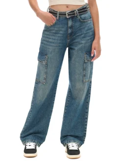 Cropp Jeansy*e jeansy baggy niebieski