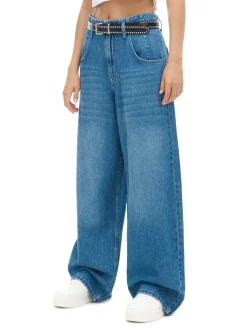 Cropp Jeansy*e jeansy baggy niebieski